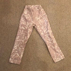 Lululemon, high wasted, purple/pink/white leggings